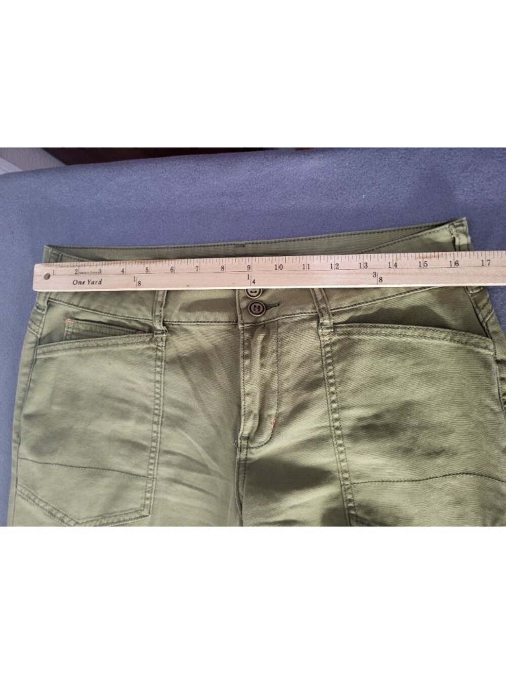 Pilcro Womens SZ 29 The Wanderer Anthropologie Low Rise Trouser Pants Green - Picture 5 of 12